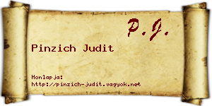 Pinzich Judit névjegykártya